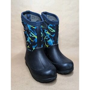 Bogs Black and Blue Camo Kids Boots